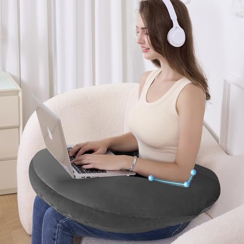 Reading Pillow for Gaming, Lap Desk Pillow Crochet Pillow Ergonomic Arm Support by AHUAWA