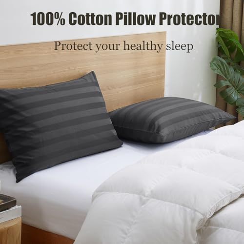 100% Cotton Zippered Pillow Protectors Standard Size - Image 4