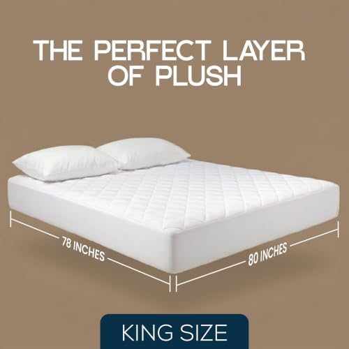 Bulk 9-Pack King Hotel Quilted Mattress Pad - Image 2