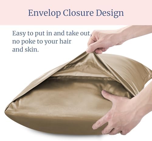 BEDELITE Satin Pillowcases, Queen Size 20x30 Inch, Tawny Brown - Image 6