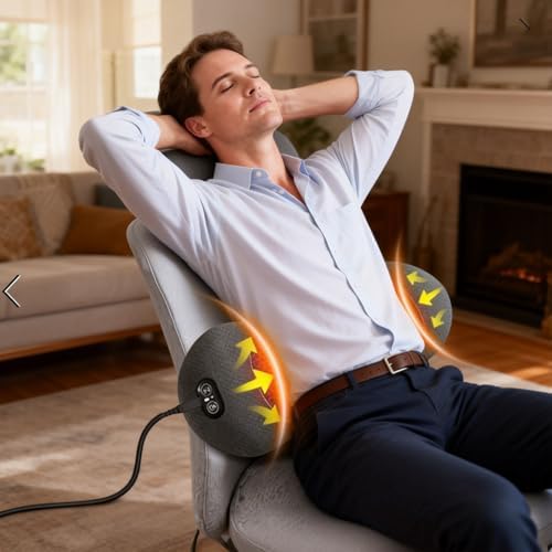 2026 Upgraded 3‑in‑1 Corded Electric Lumbar Support Pillow, Lower Back Massager - Image 5