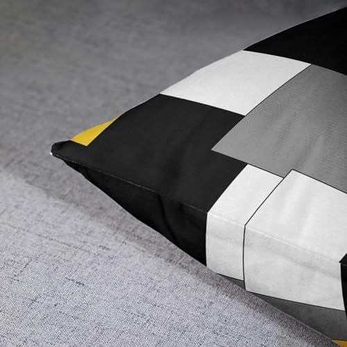 Emvency Throw Pillow Covers Set of 2, 18 x 18 Inch, Geometric Yellow - Image 6