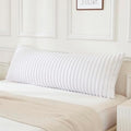 JAUXIO Faux Fur Fluffy Body Pillow Cover Luxury Textured Vertical Stripe Plush by JAUXIO