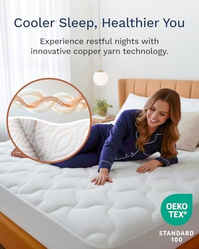 Viscosoft Copper Infused Pillow Top Mattress Pad - Image 2