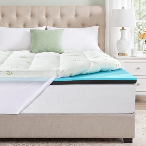 MASVIS 4 Inch Full Mattress Topper, 2-in-1 Dual Layer Design, Viscose Made from - Image 2