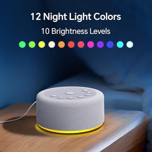 Sound Machine Night Light White Noise Brown Noise Machine 30 Non Looping Sounds - Image 4