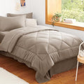 CozyLux Twin XL Comforter Set 68"x88" Khaki by CozyLux