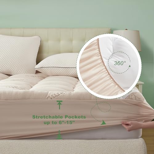BEDLORE Full Size Mattress Topper, Pillow Top Mattress Pad - Image 6