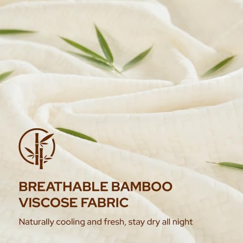BEDLORE Queen Mattress Pad Cover, Cooling Bamboo Viscose Mattress Topper - Image 5