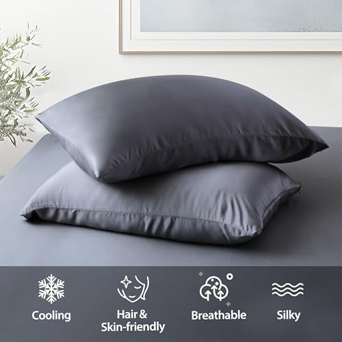 2 Pack Cooling Pillow Cases, Viscose Derived from Bamboo Pillow Protectors King - Image 5