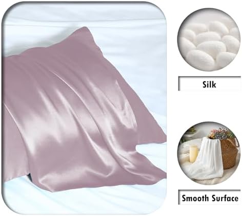 Silk Pillow Cases 2 Pack Soft Breathable and Sliky King Size Pillow Cases Set - Image 2