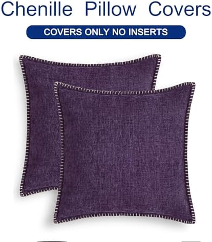 CaliTime Decorative Couch Throw Pillow Covers 18 X 18 Inches Plum Purple - Image 6