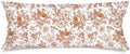 Orange and White Porcelain Floral Lumbar Pillow Cover 14x36 Long Body Pillow by Unknown