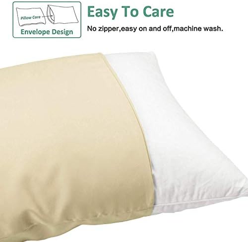 NTBAY Microfiber King Pillowcases, 2 Pack, 20 x 36, Light Taupe - Image 3