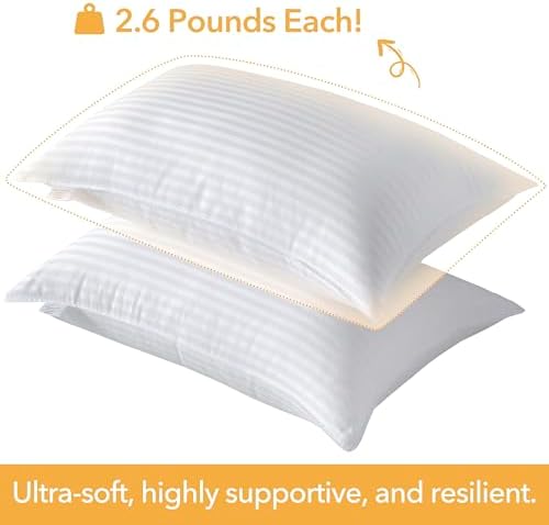 Oubonun Queen Size Pillows Set of 2, 20 x 30 Inch - Image 2