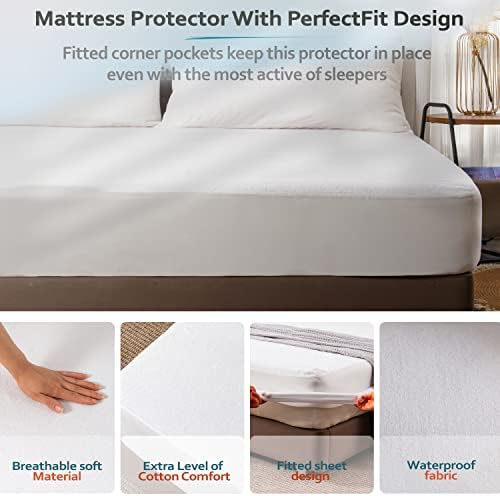 PlushDeluxe Twin Cotton Mattress Protector – Waterproof Cover - Image 6