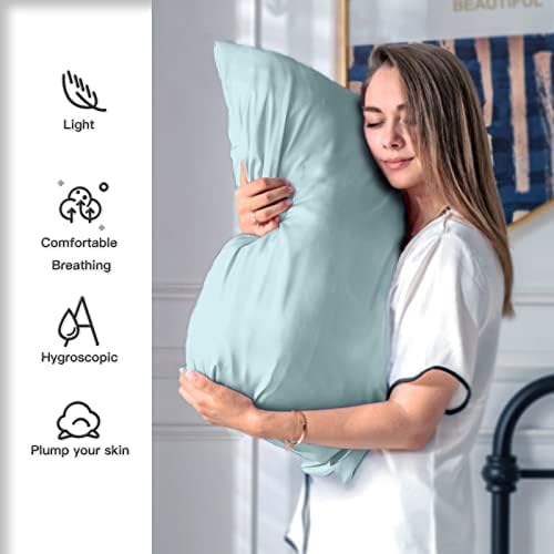 Silk Pillow Cases 2 Pack Soft Breathable and Sliky King Size Pillow Cases Set - Image 3