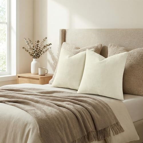decorUhome Chenille Decorative Throw Pillow Covers 16x16 Set of 2 - Image 7