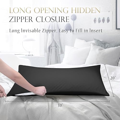 Cooling Side Sleeper Curved Pillowcase Queen 1 Pack 20 * 30 Black - Image 5