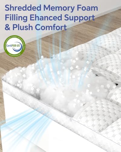 BEDELITE Twin XL Mattress Topper, Pillow Top Mattress Pad Bed Cover 2 Inch - Image 3