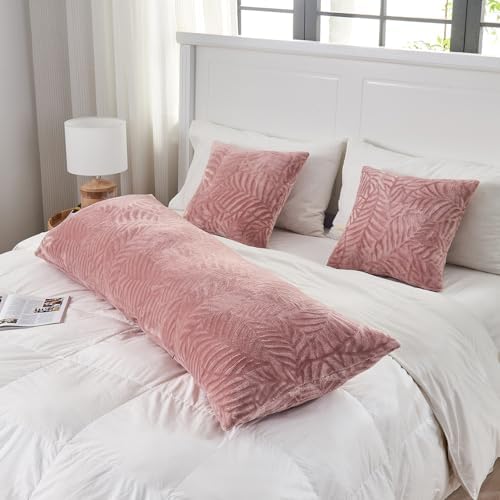 SOCHOW Body Pillow Cover 21x54 Inches, 1 Pack, Dusty Pink - Image 2