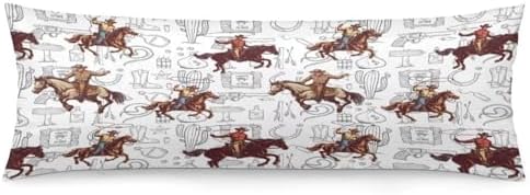 Western Desert Cowboy Body Pillow Cover Pillowcase by Unknown