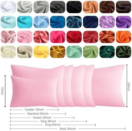 King Pillow Cases, 2 Pack, 20x36 in, Microfiber - Image 6
