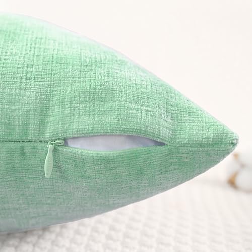 CaliTime Decorative Couch Throw Pillow Covers 22 X 22 Inches Grey Green - Image 3