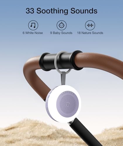 Portable Sound Machine, LEICEX White Noise Machine, 33 Soothing Sound 10 Colors - Image 2