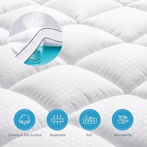 MASVIS Full Size Dual Layer 4 Inch Memory Foam Mattress Topper, 2 Inch Gel - Image 5