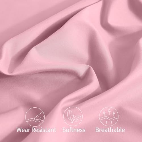 Horbaunal Microfiber Body Pillow Covers, Dusty Pink, 2 Pack - Image 6