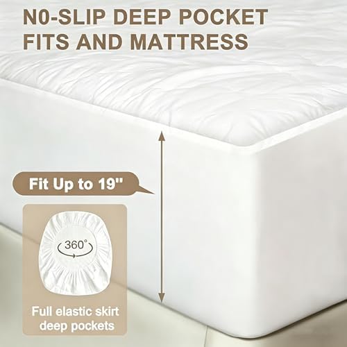 Quilted Waterproof Mattress Pad Twin - Image 4