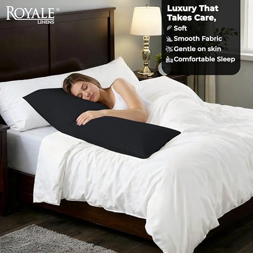 ROYALE LINENS Microfiber Body Pillow Cover - Image 3