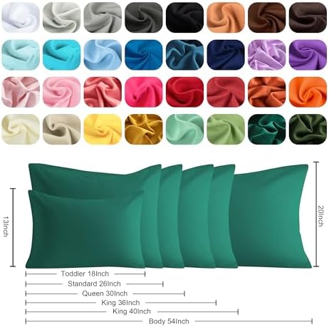 Standard Pillow Cases, 2 Pack, 20x26 in, Microfiber, Dark Green - Image 6