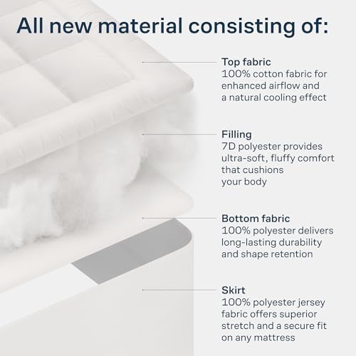 Niagara Sleep Solution 100% Cotton Top Twin XL Mattress Pad, Pillow Top - Image 6