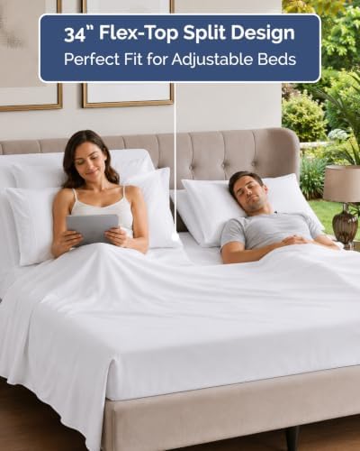 Flex Top Split Head King 6 Piece Sheet Set - Image 3