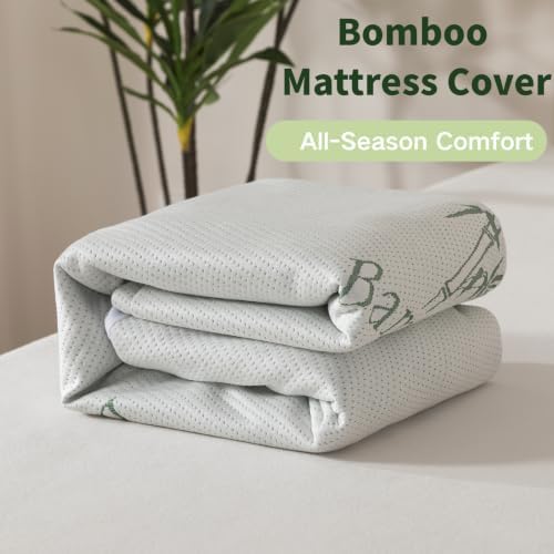 WhatsBedding Mattress Topper Cover Full Size, Breathable Viscose Made from - Image 6