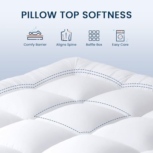 YUGYVOB Twin Mattress Topper Extra Thick, Cooling Plush Mattress Pad - Image 2