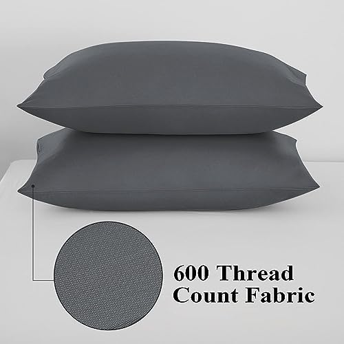 100% Egyptian Cotton Pillow Protectors Set of 2 King Size - Image 5