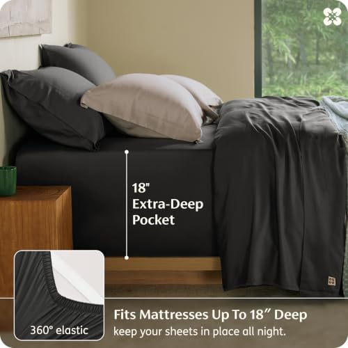 Bedsure PureWoven 100% Viscose Derived from Bamboo, King Size Sheets Set - Image 6