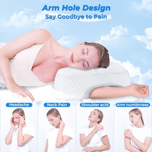 Side Sleeper Pillow with Arm Hole, Shoulder Relief System - Image 5