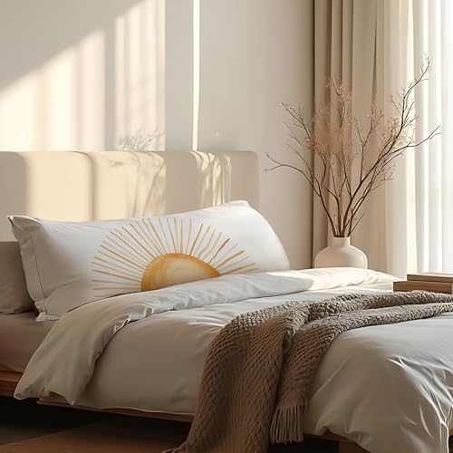 Boho Sun Sunshine 20x54 inches Body Pillow Decorations Cover Case, Modern Boho - Image 6