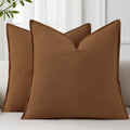 decorUhome Fall Brick Linen Throw Pillow Covers 26x26 Set of 2 by decorUhome