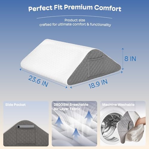 Simpledad Wedge Pillow for Sleeping Leg Pillows After Surgery Pain Relief - Image 2