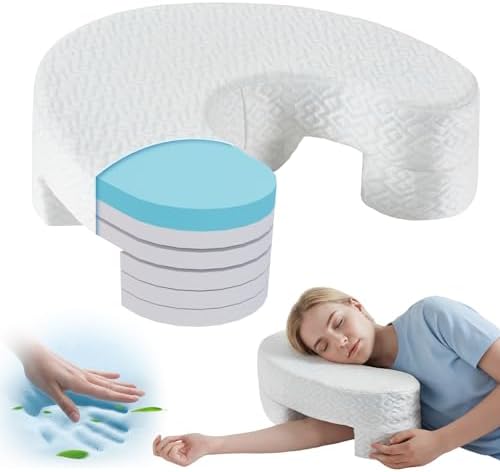 Side Sleeper Pillow With Arm Hole, Adjustable Heights Shoulder Pillow by Pyurifai