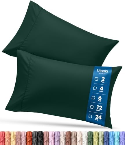 Pillow Cases Standard Set of 2, Ultra Soft Comfy Pillow Covers by UTOPIABEDDING