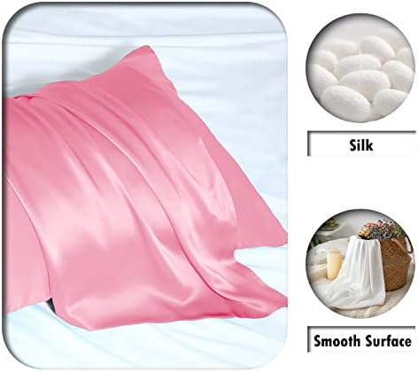 Silk Pillow Cases 2 Pack, Soft Breathable and Sliky Queen Size Pillow Cases Set - Image 2