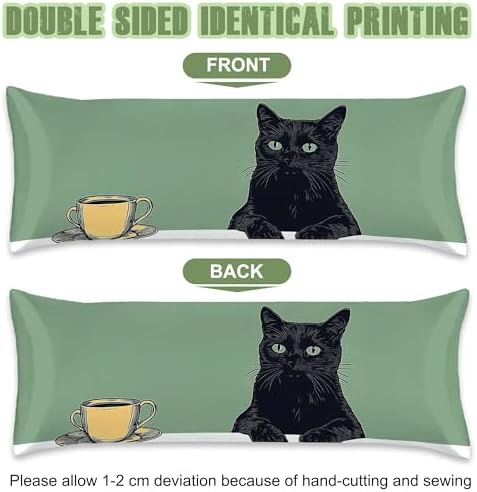 Satin Body Pillowcase Black Cat - Image 3