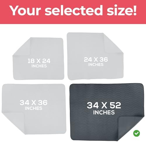 4 Pack Waterproof Reusable Heavy Absorbency Incontinence Bed Pads 34"x52" - Image 4