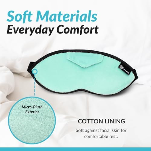 Dream Essentials Opulence Micro Plush Sleep Mask, Calm Sea Green Eye Mask - Image 5